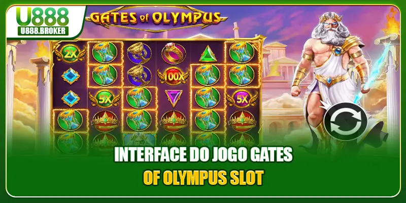 Interface do jogo Gates of Olympus Slot