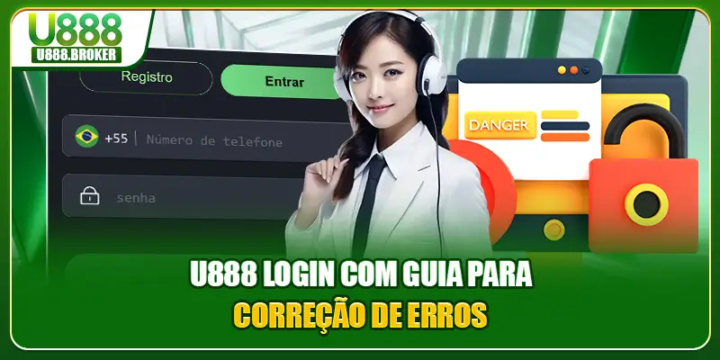 U888 login com guia para correção de erros