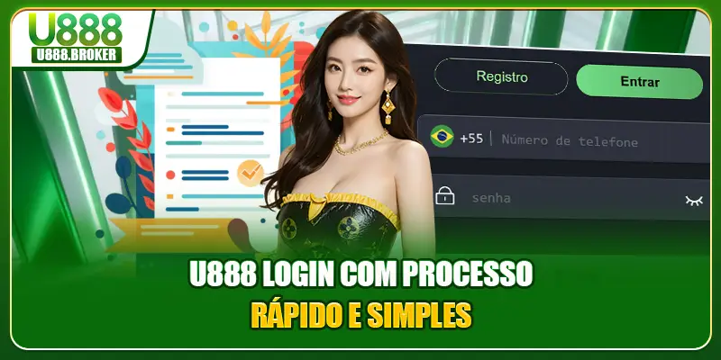 U888 login com processo rápido e simples