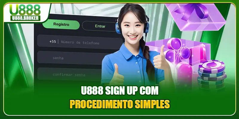 U888 sign up com procedimento simples